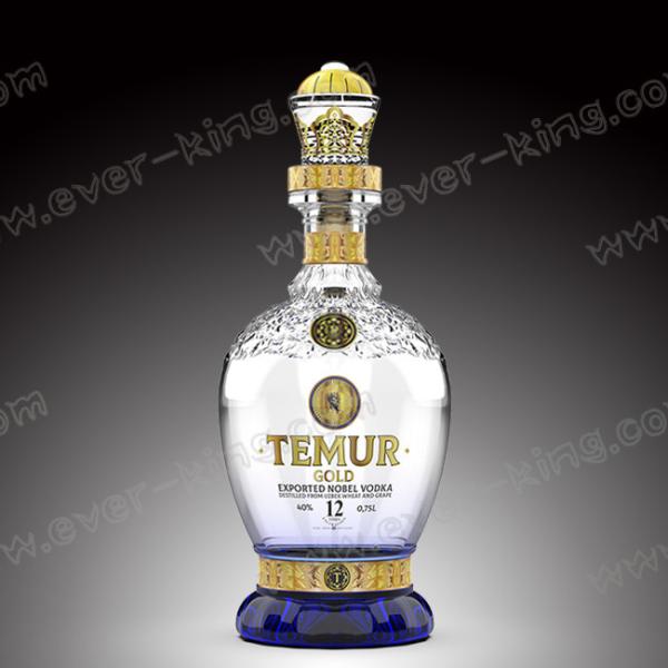 1300g Vodka Glass Personalised , 750ml Glass Spirit Bottles