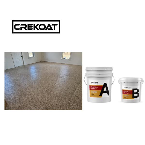 Revestimento decorativo de piso de resina epoxi com baixo teor de COV