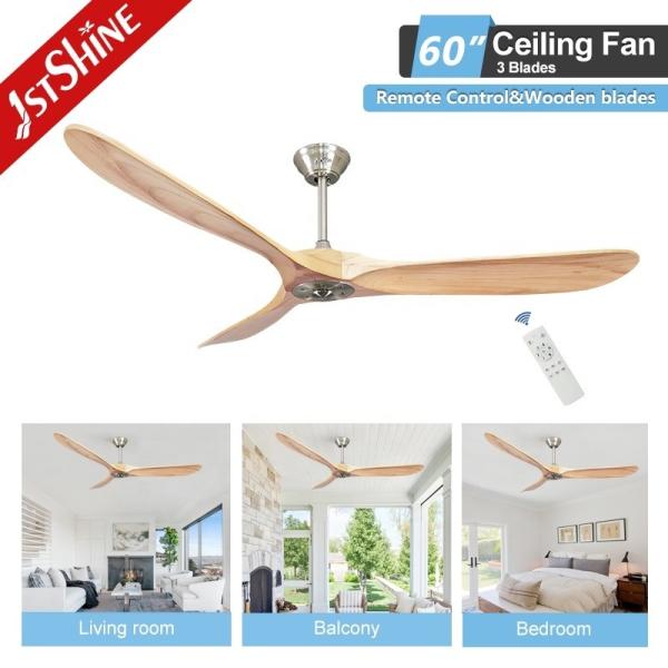 Ventilador de teto de 60 polegadas com controle remoto e vento natural