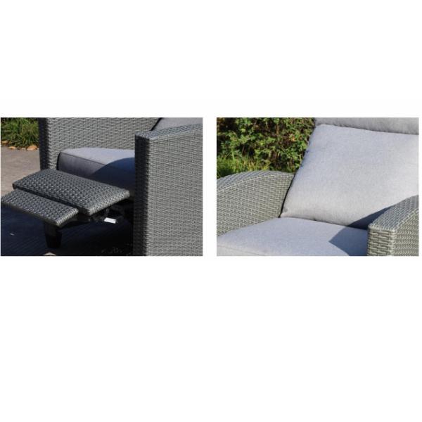 Modern Recliner Dual For Sitting Lying Functional Rattan Sofa Set Furniture