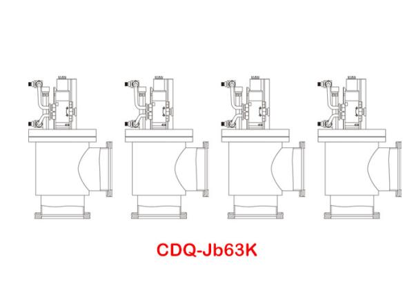 Pneumatic  Vacuum Angle Valve Flange ISO-K/ CF Leak Rate ≤1.3×10-10 Pa.M3/S