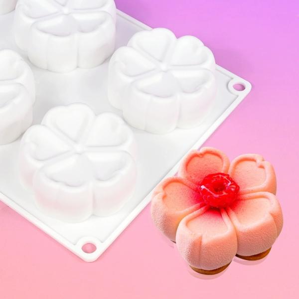 Silicone Chocolate Candy Molds Non-stick Daisy Flower Silicone Baking Mold BPA Free, Gummy Molds Silicone Candy Mold For Chocolate Cake Jelly Pudding Handmade Soap Mould