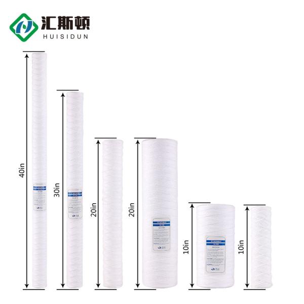Huiston 1 Microns Pp Wound Cartridge Water Filter for Edible Oil Filtration 10 Inch Length