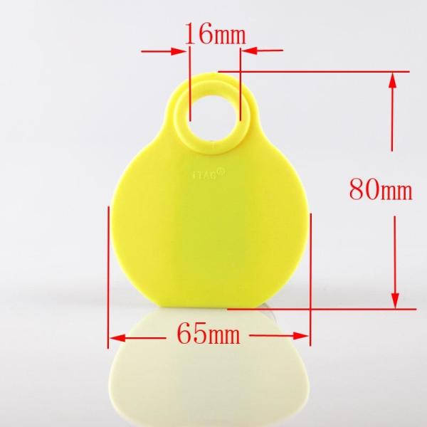 animal cattle neck tag certificate,laser ear tag,80*65mm,hole 16mm