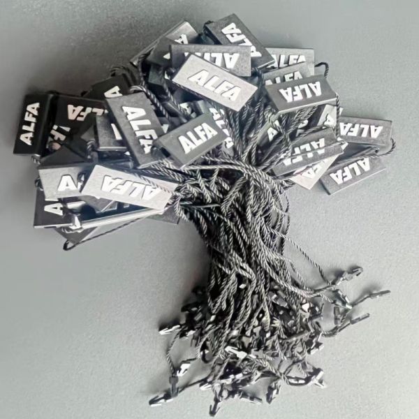 Hanging Tags Black Hang Tag String Style 0.1 Ounces Lightweight Strong Material
