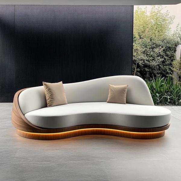 Living Room Furniture Nordic Velvet Sofa Light Luxury Creative Double Seat Sofa Chair With Fabric Covering Material