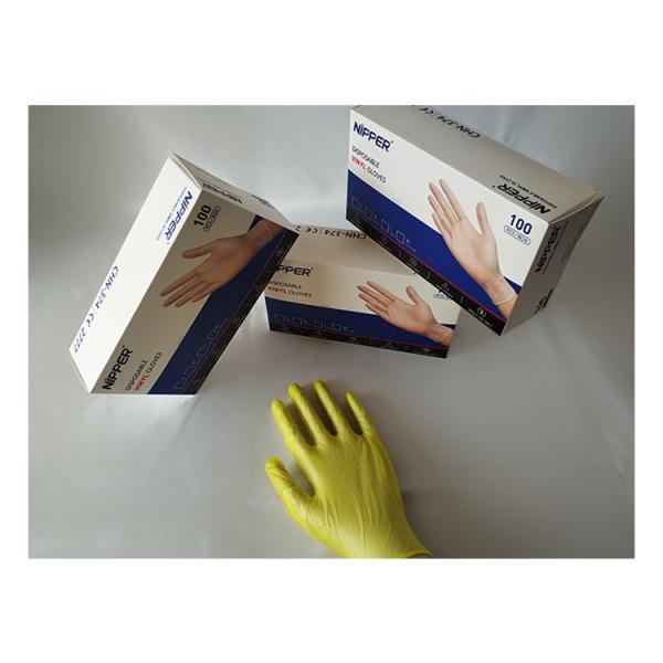 Waterproof Food Handling Pvc Vinyl Disposable Gloves Clear Blue Color