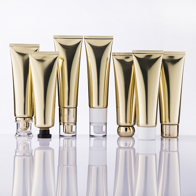 CE трубок 10ml-50ml MSDS выжимкы OEM золотой пластиковый косметический