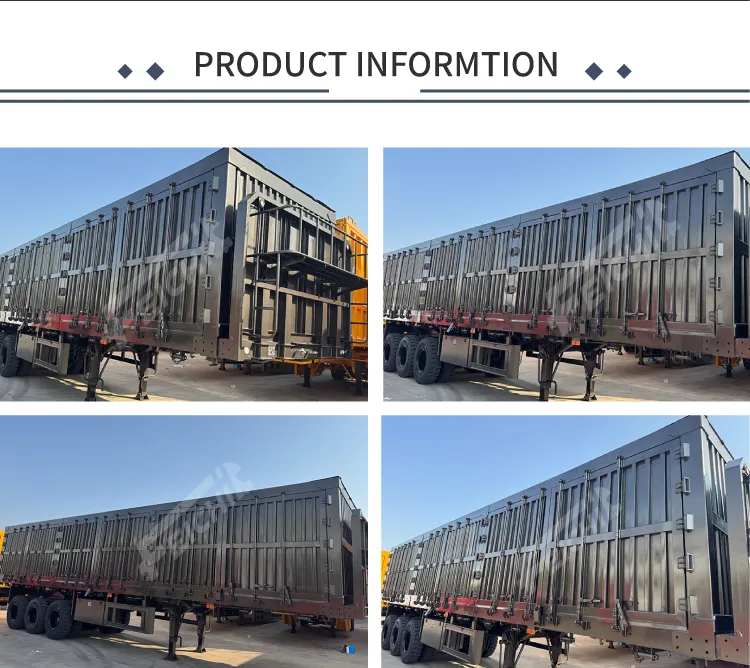 New Factory Supply 3 Axle Cargo Box Type Semi-Trailer Carbon Steel 40 Tons Fully Enclosed Transport Cargo Van Semi-Trailer