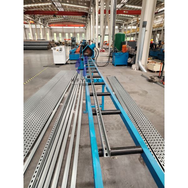 Photovoltaic Seismic Bracket Roll Forming Machine With Gearbox Transmission Hydraulic Shearing