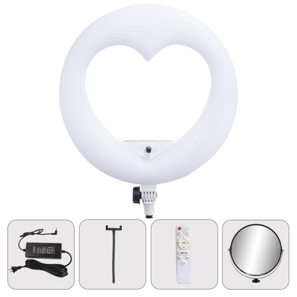 O coração deu forma 18 à tela Lash Lamp que do diodo emissor de luz Ring Light 96watt Digitas da polegada USB recarrega