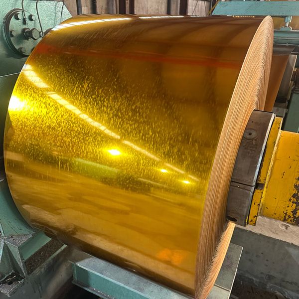 Gold Color Code 9016 Pre Painted Galvanized Steel Coils 0.4mm Ppgl Ppgi