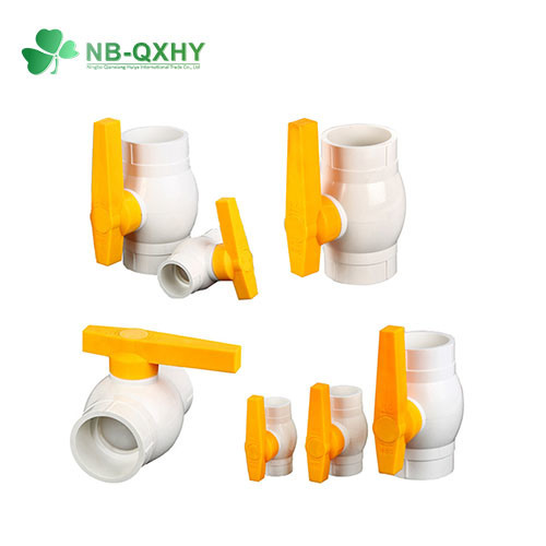 Industry Applications 100% Material High Thickness UPVC/PVC Compact Round Ball Valve