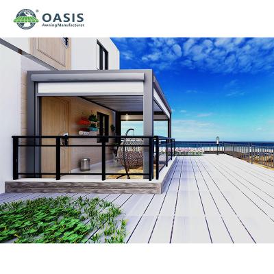6x3x2.8m Outdoor Aluminium Louvered Pergola For Mansions Buildings Courtyard