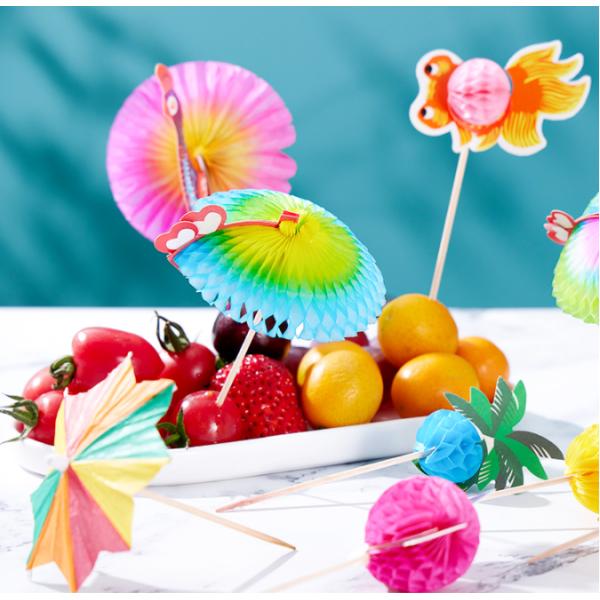 15.5CM Disposable Decorative fruit Pineapple Toothpick Cocktail Picks