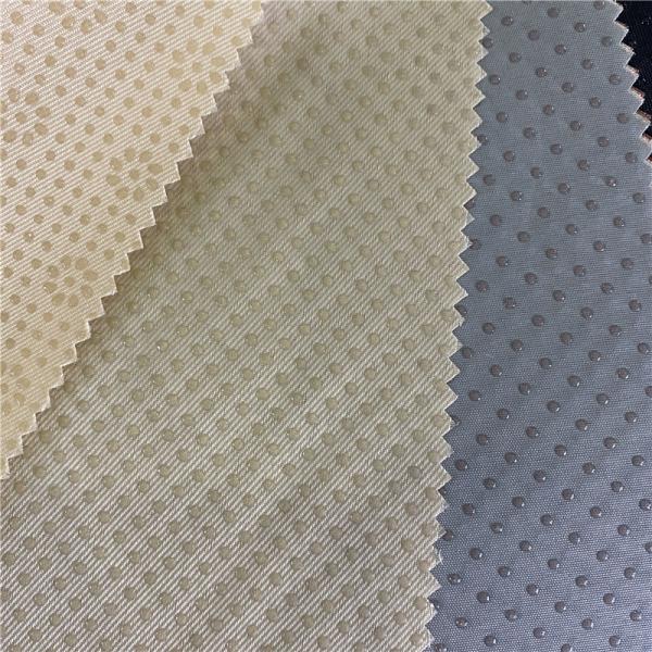 150gsm Thickness Polyester Twill Silicone Dot Coated Fabric for Baby Shoes and Pets Bed