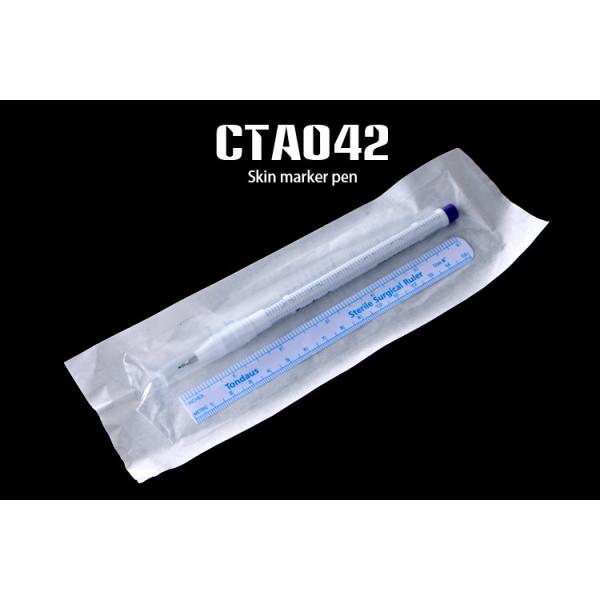 Single Use Surgical Skin Marker Pen With Plastic Ruler Inside Sterilized