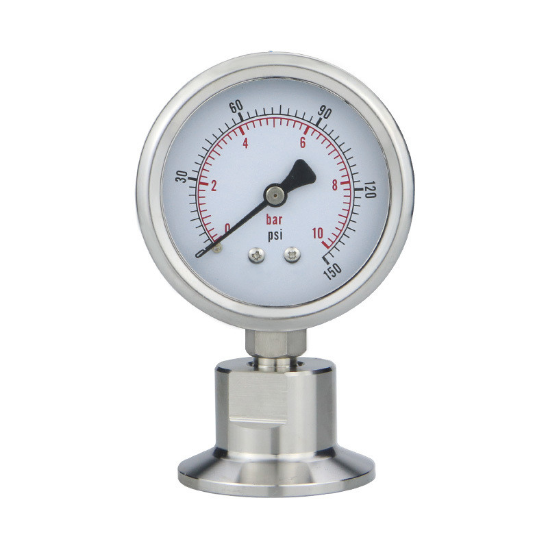Chinese Preferential 1.5 Tri-Clamp Connection 2.5 Sanitary Diaphragm Pressure Gauge
