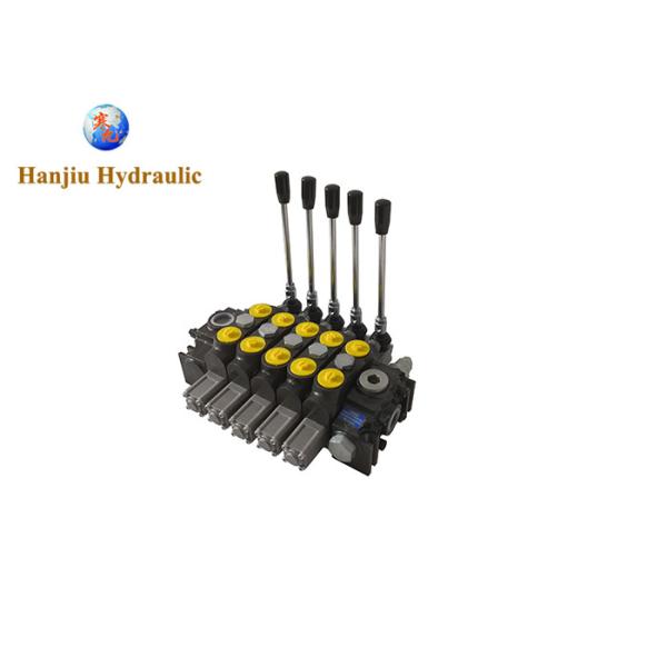 La válvula hidráulica 40L/Min de 2 carretes con el control remoto del cable para el camión montó las grúas