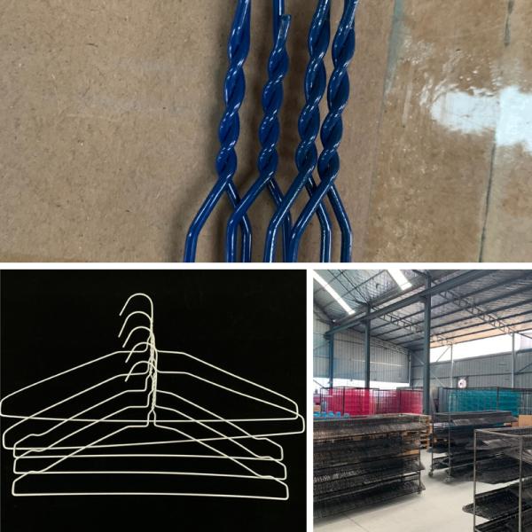 Stretched 16 Inch 1.9mm Dry Cleaner Hanger Notched Painting Wear Resistant