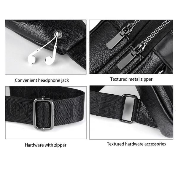 Unisex Fashion Sling Zipper Chest Bag Waterproof Crossbody Sport Bag Custom Logo