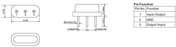 D-11 DIP Saw Resonator 3 Pin With Electrostatic Sensitive Device For Remote Control