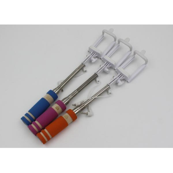 Stainless Steel + ABS + Foam Smartphone Selfie Stick With Logo Printing