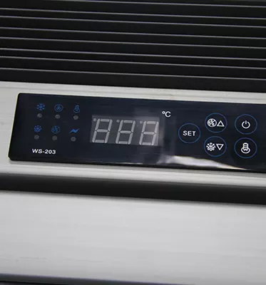 Air Cooling Upright Glass Door Chiller Double Door 1260L