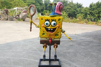 Produtos feitos sob encomenda da fibra de vidro da prova de Sun/amarelo Spongebob Squarepants para o campo de jogos