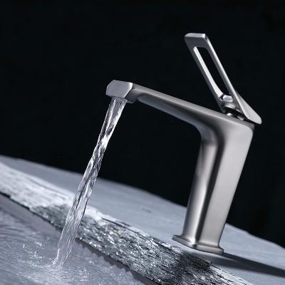 Matte Black Gold Grey Bathroom Basin Faucets Single Handle 1.2GPM