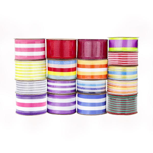 MSD 38mm Wire Edge Ribbon for Crafts DIY Gift Package Wrapping RIBBONS Pattern SOLID COLOR