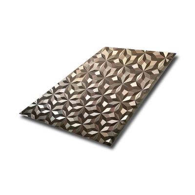 Grade 201 304 430 diamond stainless steel 4*8 ft diamond Textured Pattern Embossed Stainless Steel Sheet