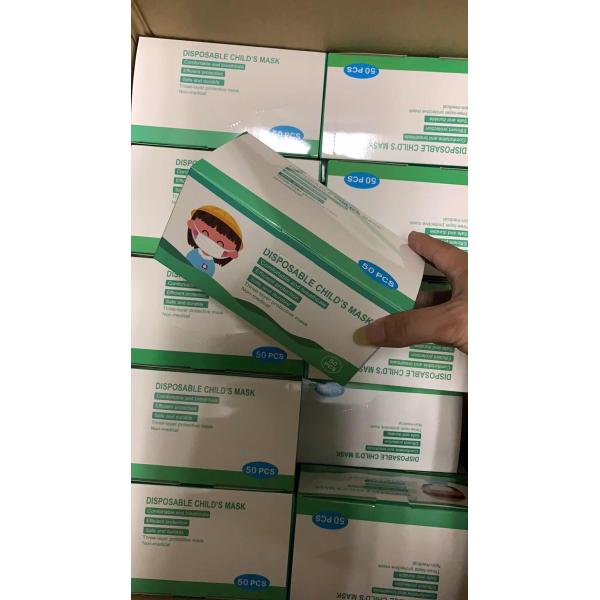 Wholesale 3 ply earloop kids cartoon face mask approved masques printed respirator disposable baby mask