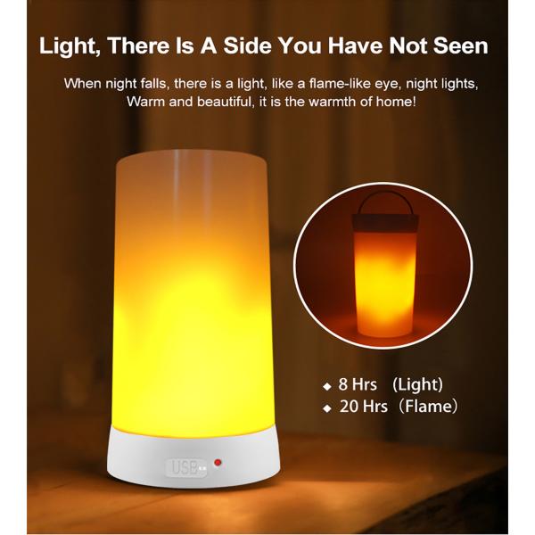 Waterproof Flickering Flame Table Lamp With Remote For Party Working Time hours 10000