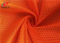 Tissu de maille lumineux de polyester de l'orange 100, matériel réfléchissant de sécurité pour l'uniforme de police