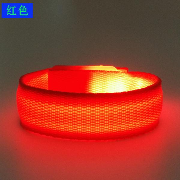 Custom Offset Printing Nylon Flashing LED Bracelets Glow in Dark for Events Concerts