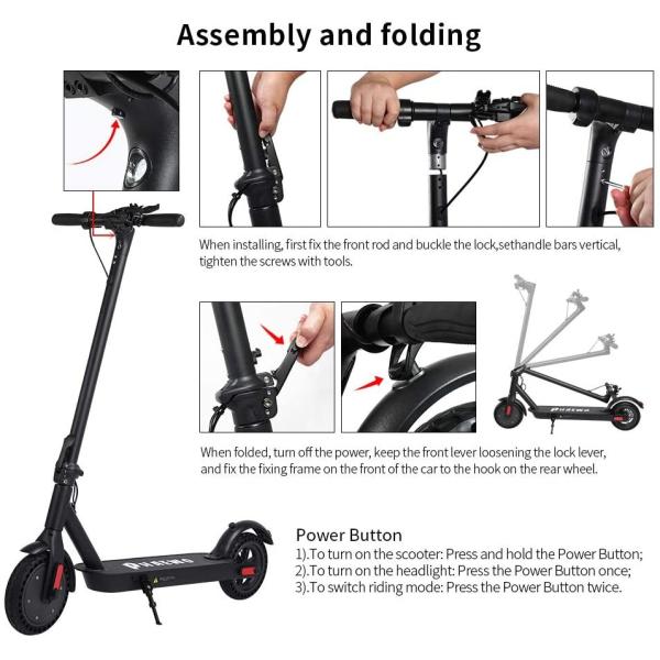 8.5 Inch Tire 350W Motor Two Wheel Electric Scooters