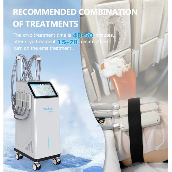 Non-invasive Body Slimming 4 Cooling Pads Cryo Membrane Fat Freezing Professional Machine Cool Sculpting Salon Massager Device