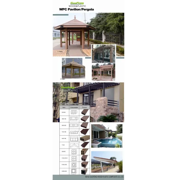 Hexagon Wood Plastic Composite WPC Pergola WPC Pavilion