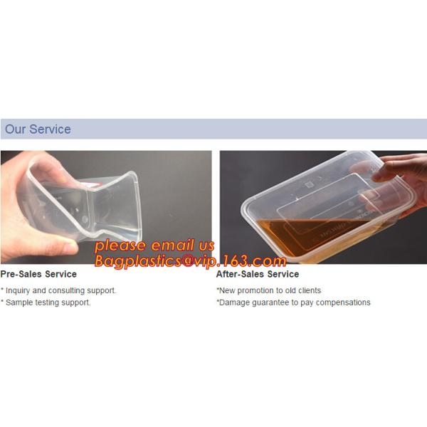 Коробка бенто пластикового устранимого пластикового взятия качества еды отсутствующая с 4 отсек, пищевой контейнер контейнеров пластиковый течебезопасный