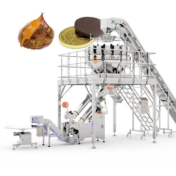High Speed Vertical Automatic Mesh Pocket Machine Carrot Vegetable Mesh Bag Baler Pear Automatic Nets Packing Machine