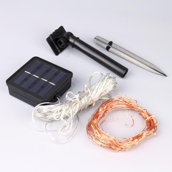 10m 100 LED Multi-Color 2V 150 mAh Solar Panel Powered LED String Light For Outdoor Decoration