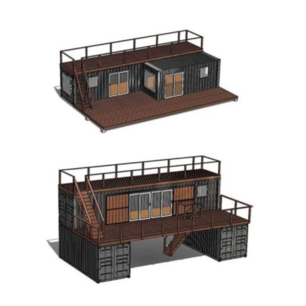 20ft 40ft Custom Shipping Container Home , 2 Story Shipping Container Home