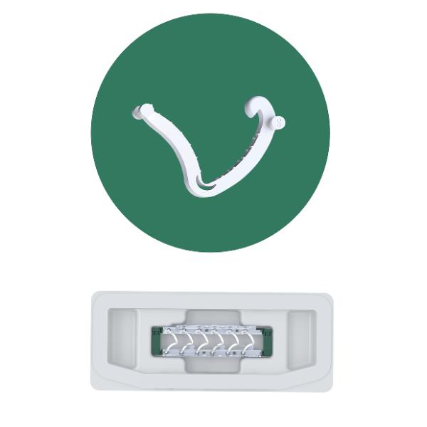 Convenient QueuesClip TM Multiple Polymer Surgical Ligating Clips NLC-CS