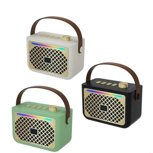 Compact Retro Bluetooth Speakers Wireless Bluetooth 5.3 Speaker For Home KTV Entertainment