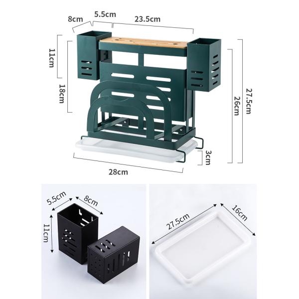 Fireproof Kitchen Countertop Shelf Rack , Pot Cover Holder 13x6x10inch Specification