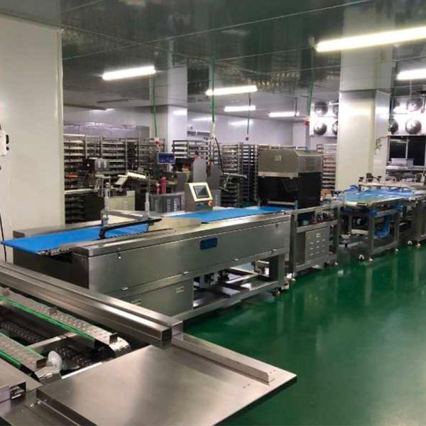 Multiple Lanes Horizontal Pan Arranging Optional Food Machine Line 304 CE