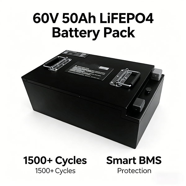 Ebike Scooter Electric Motorcycle Lithium Battery Pack 60V 50Ah LiFePO4 Replacement Battery For 2/3 Wheeler