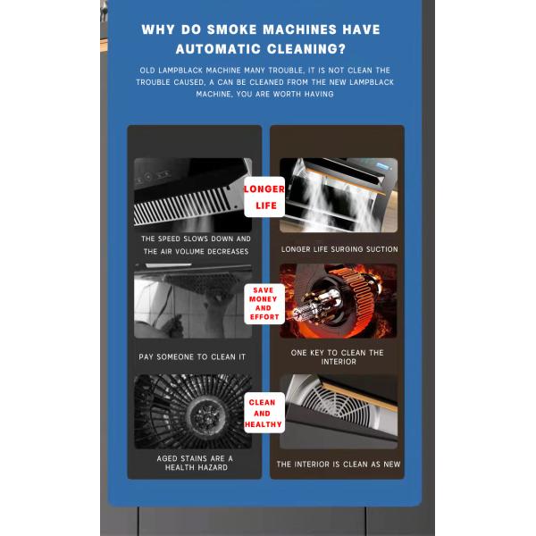 Stainless Steel Cooker Cover with Copper Motor and Automatic Cleaning