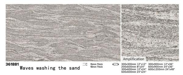 Gray Porcelain Floor Tile 600x1200mm Full Body Wear-Resistant